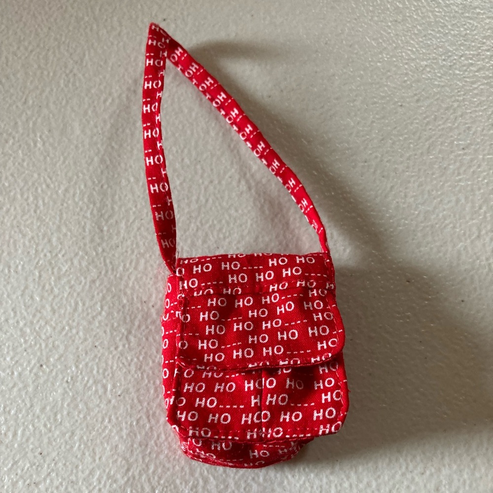18” Doll Clothing Red Shoulder Bag Christmas Theme Ho Ho Fits American Girl
